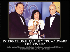  International Quality Crown Award London 2002 